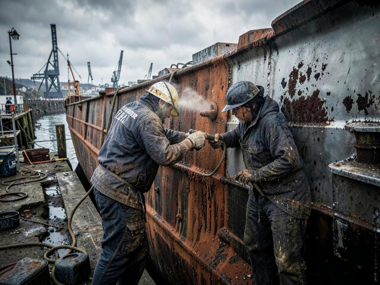 Structural steel prepared for protective coating